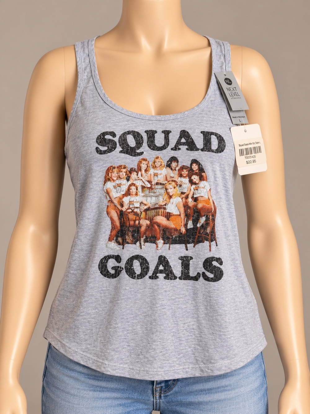 Hooters Vintage Y2K Squad Goals Graphic Tank Top L NWT